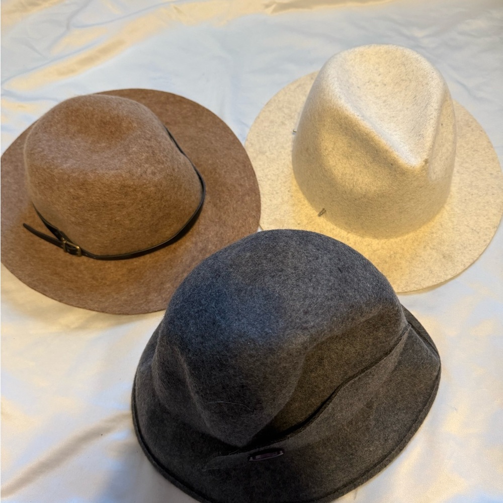 3 100% wool winter hat , 1 anthropologie